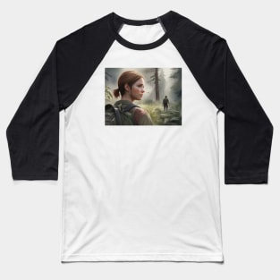 The Last of Us fan art - Joel and Ellie Baseball T-Shirt